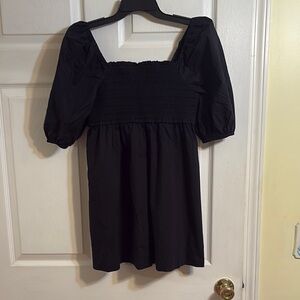American Eagle Outfitters Black Smocked waist dress